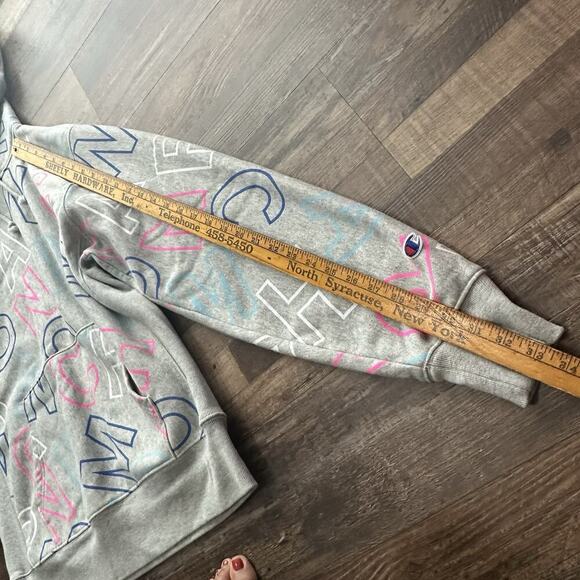 Champion Hoodie Mens Large Reverse Weave Multicolor All-Over Print Pullover - Picture 13 of 14